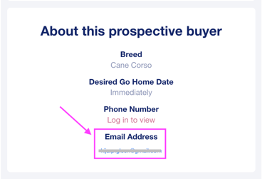 find buyer email address in match email