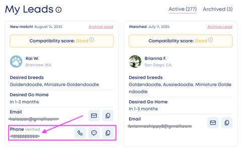 finding buyer verified phone numbers